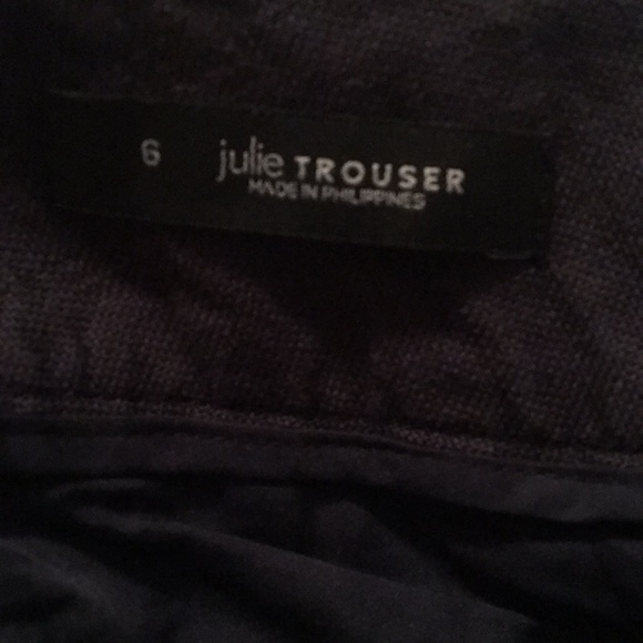 Loft navy linen wide leg pants. - Picture 4 of 4